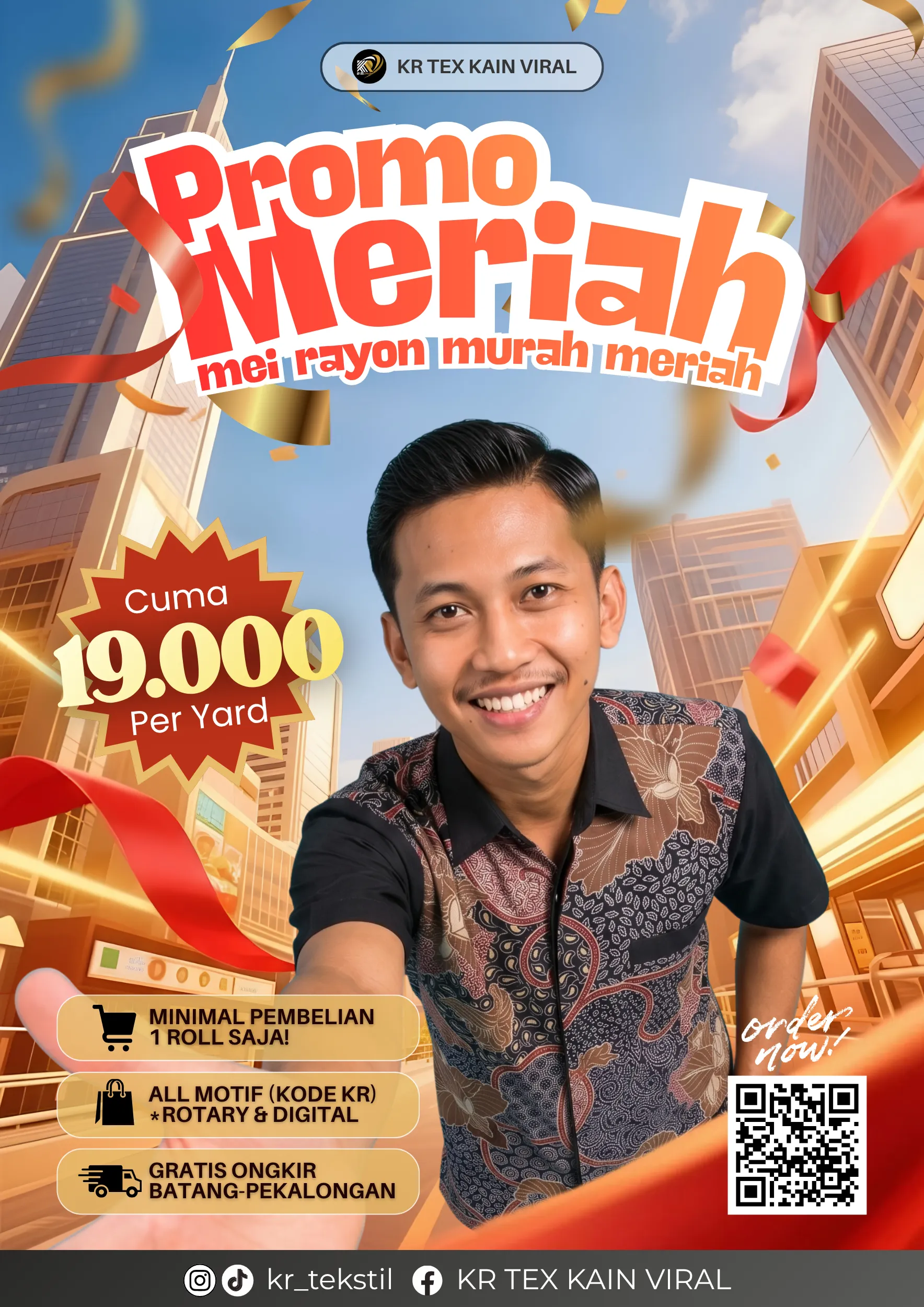 Belaja kain rayon sekarang tidak usah ribet tinggal dirumah barang sudah sampai