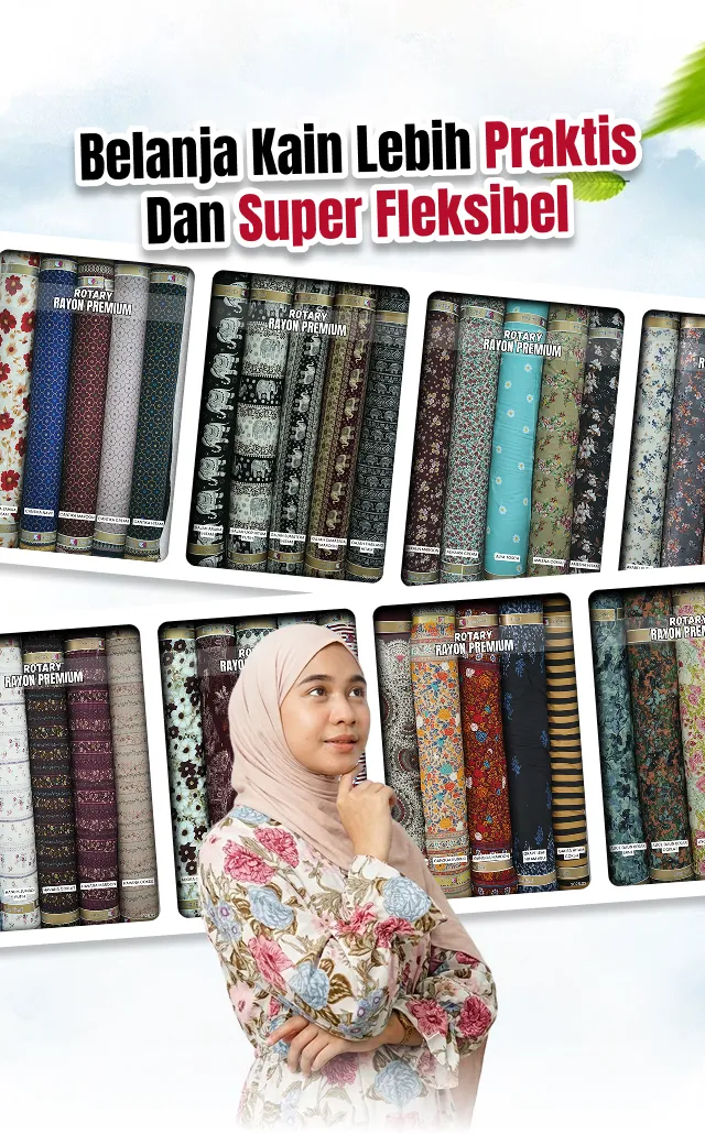 Belaja kain rayon sekarang tidak usah ribet tinggal dirumah barang sudah sampai