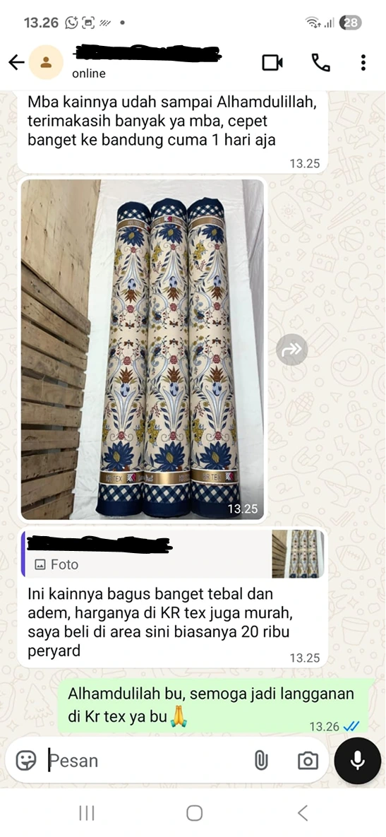 Testimoni customer kr tekstil